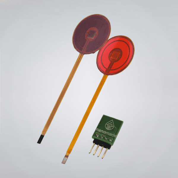 recto verso jaude de déformation nanomade et pcb front and back nanomade and pcb deformation gauge